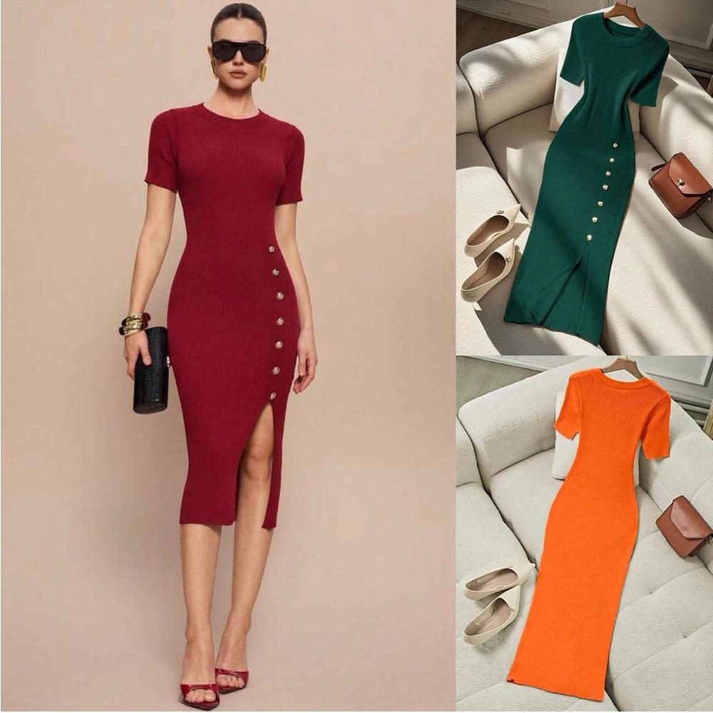 Say What? Vibrant Red Midi Dress